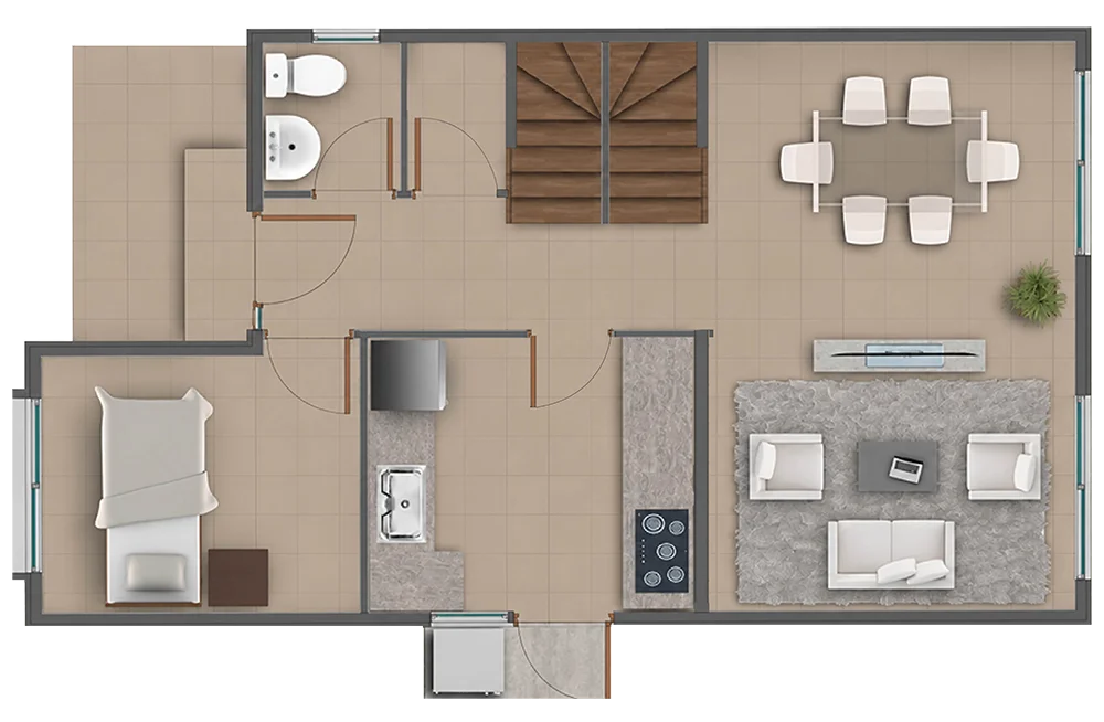 Planta primer piso Casa Laurel